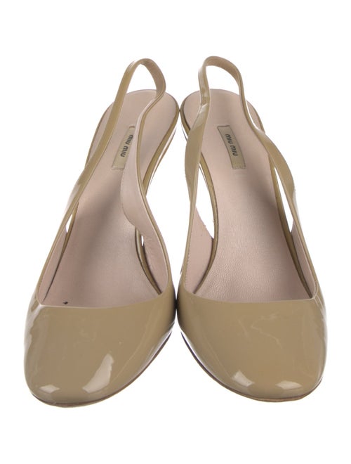 Miu Miu Patent Leather Slingback Pumps