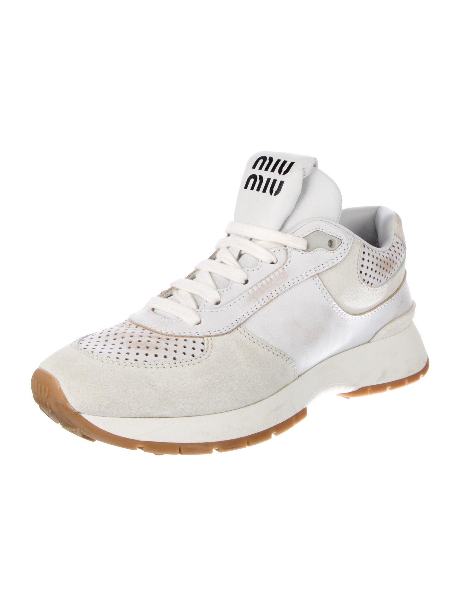 Miu Miu Leather Chunky Sneakers