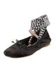 Miu Miu Satin Bow Accents Mary Jane Flats