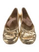 Miu Miu Leather Animal Print Ballet Flats