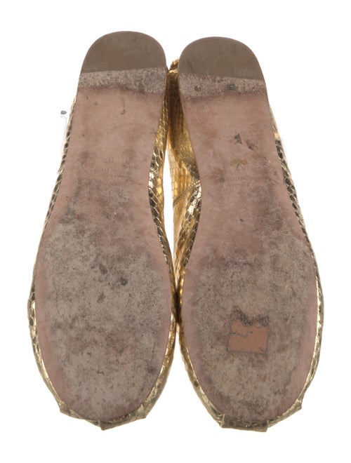 Miu Miu Leather Animal Print Ballet Flats