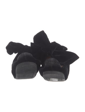 Miu Miu Velvet Bow Accents Ballet Flats