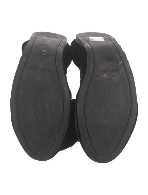 Miu Miu Velvet Bow Accents Ballet Flats