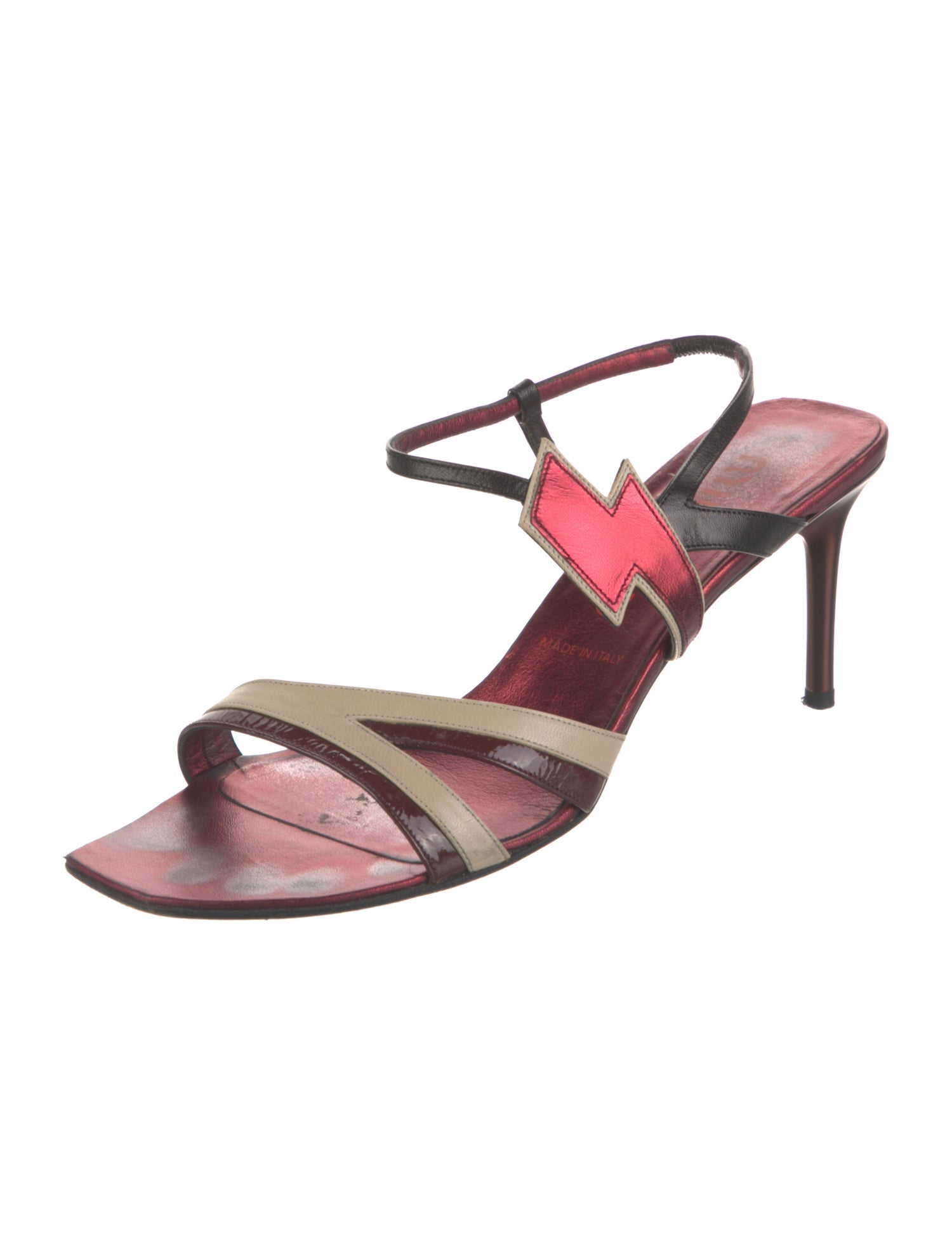 Miu Miu Leather Slingback Sandals
