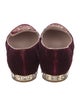 Miu Miu Velvet Crystal Embellishments Loafers