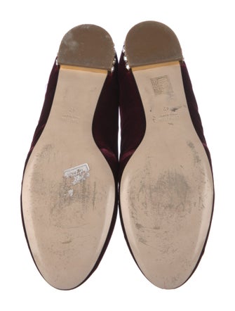 Miu Miu Velvet Crystal Embellishments Loafers