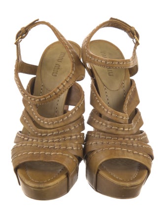 Miu Miu Leather Sandals