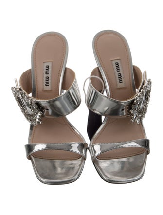 Miu Miu Patent Leather Slides