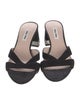 Miu Miu Suede Crystal Embellishments Slides