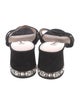Miu Miu Suede Crystal Embellishments Slides