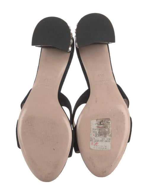 Miu Miu Suede Crystal Embellishments Slides