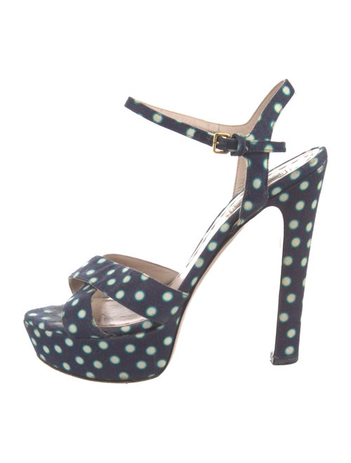 Miu Miu Denim Printed Sandals