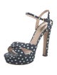 Miu Miu Denim Printed Sandals