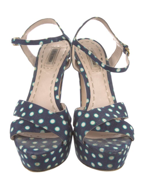 Miu Miu Denim Printed Sandals