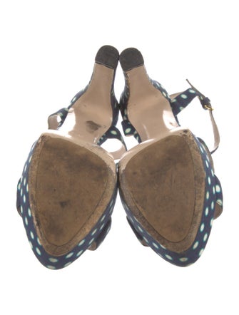 Miu Miu Denim Printed Sandals