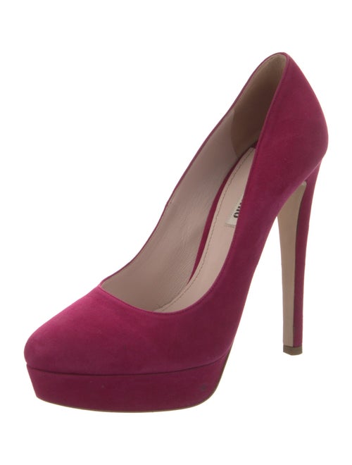 Miu Miu Suede Glitter Accents Pumps