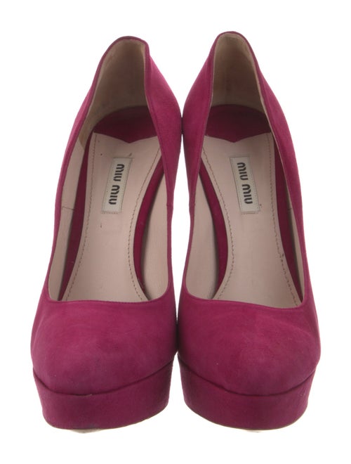 Miu Miu Suede Glitter Accents Pumps