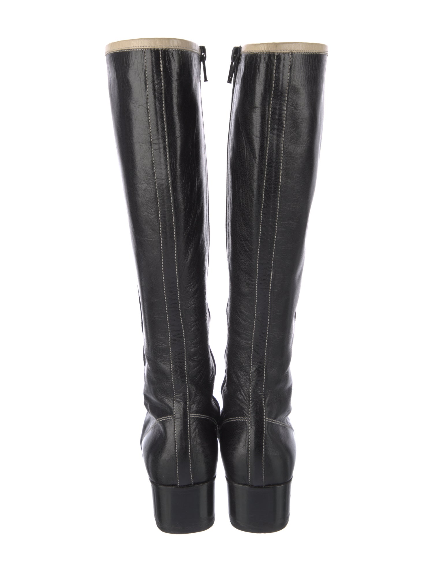 Miu Miu Leather Riding Boots