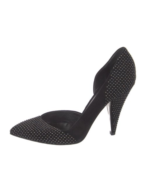 Miu Miu Suede Studded Accents D'Orsay Pumps