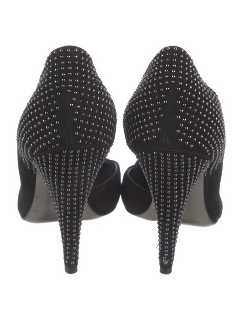Miu Miu Suede Studded Accents D'Orsay Pumps