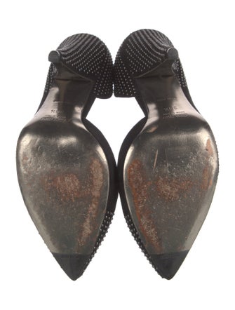 Miu Miu Suede Studded Accents D'Orsay Pumps