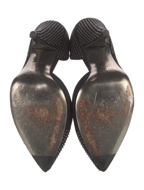 Miu Miu Suede Studded Accents D'Orsay Pumps