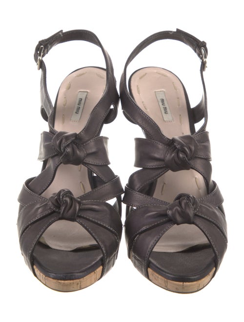 Miu Miu Leather Slingback Sandals