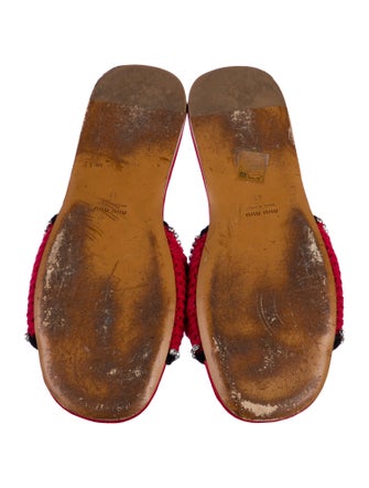 Miu Miu Crystal Embellishments Slides