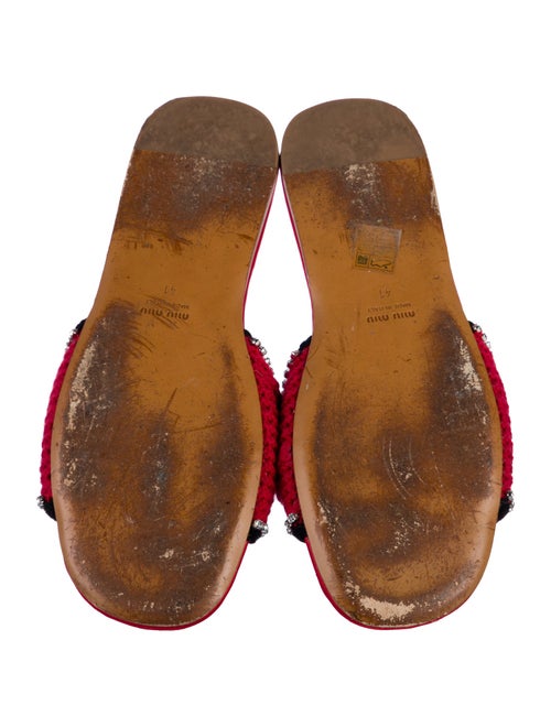 Miu Miu Crystal Embellishments Slides