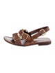 Miu Miu Leather Slingback Sandals