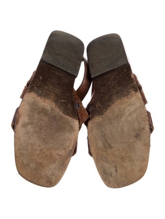 Miu Miu Leather Slingback Sandals