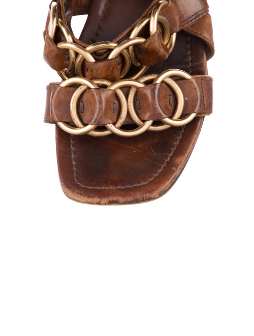 Miu Miu Leather Slingback Sandals