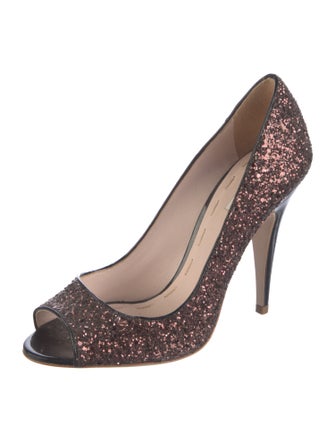 Miu Miu Glitter Sequin Embellishments Pumps