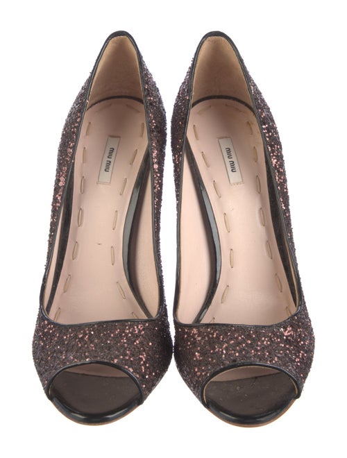 Miu Miu Glitter Sequin Embellishments Pumps