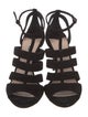 Miu Miu Suede Crystal Embellishments Gladiator Sandals