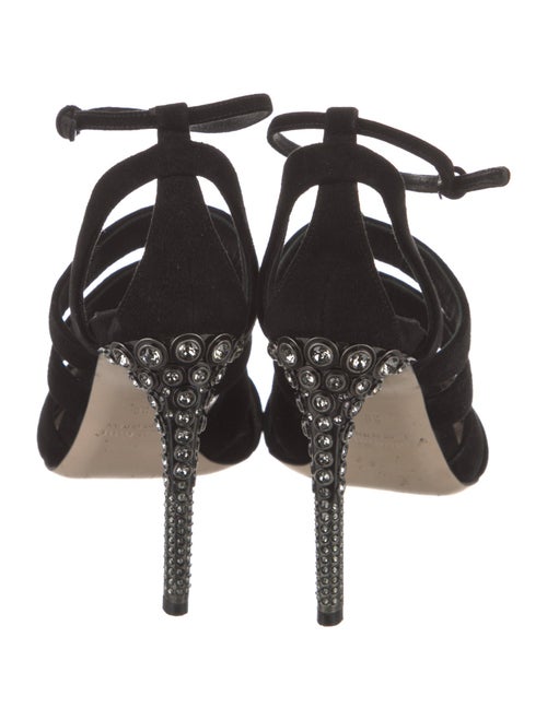 Miu Miu Suede Crystal Embellishments Gladiator Sandals
