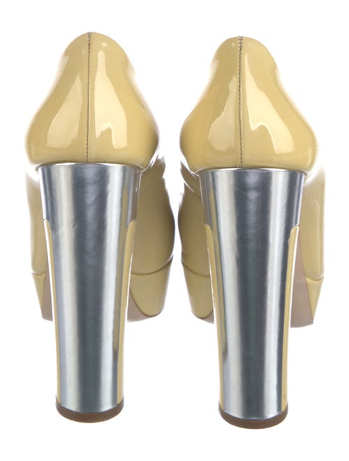 Miu Miu Patent Leather Cutout Accent Pumps