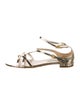 Miu Miu Patent Leather Crystal Embellishments Sandals