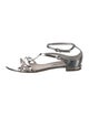 Miu Miu Patent Leather Crystal Embellishments Sandals