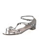 Miu Miu Patent Leather Crystal Embellishments Sandals