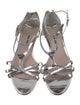Miu Miu Patent Leather Crystal Embellishments Sandals