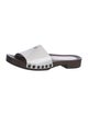 Miu Miu Leather Studded Accents Slides
