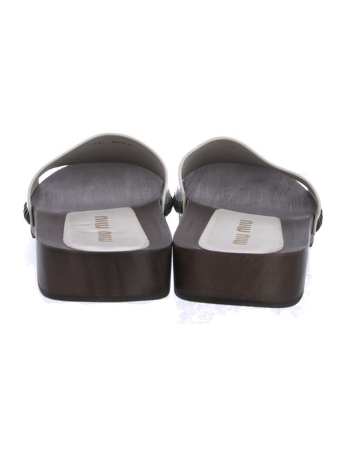 Miu Miu Leather Studded Accents Slides