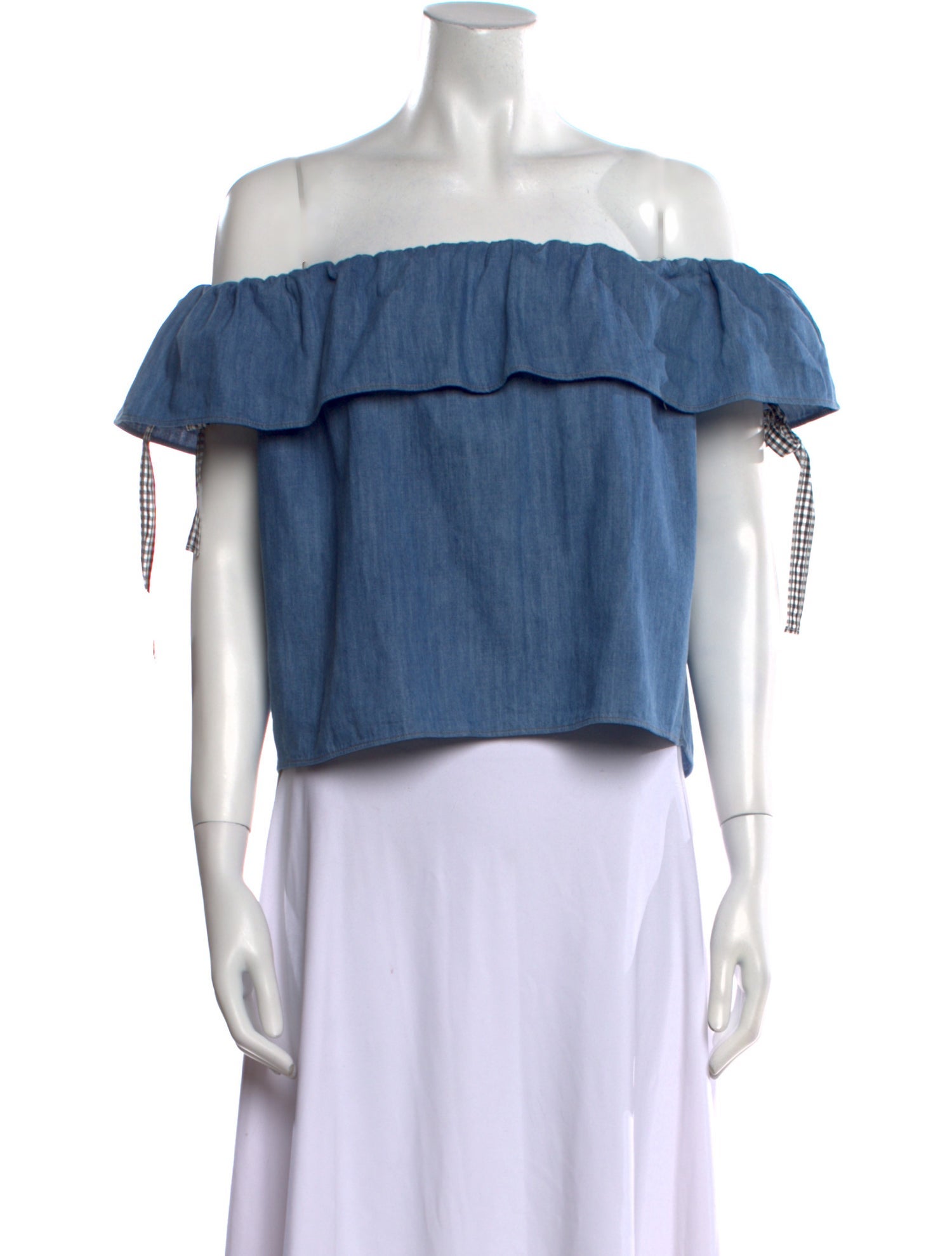 Miu Miu 2017 Off-The-Shoulder Crop Top