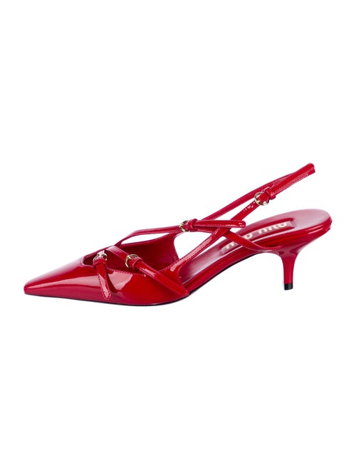 Miu Miu Patent Leather Slingback Pumps