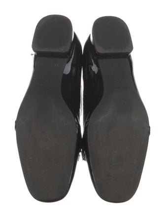 Miu Miu Patent Leather Crystal Embellishments Loafers