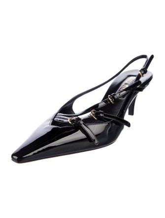 Miu Miu Patent Leather Slingback Pumps