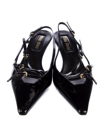 Miu Miu Patent Leather Slingback Pumps