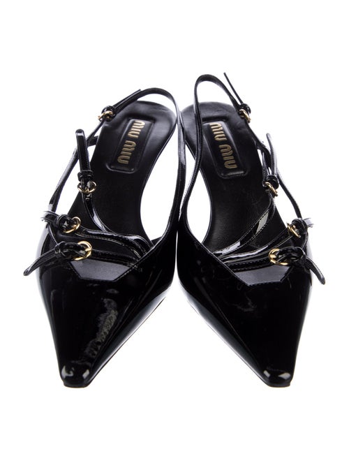Miu Miu Patent Leather Slingback Pumps