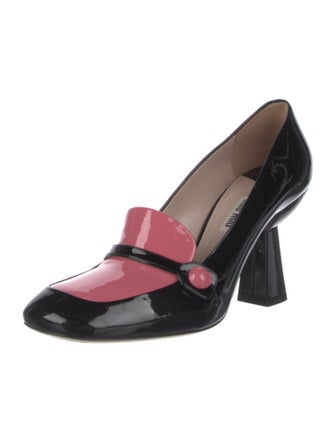 Miu Miu Patent Leather Bow Accents Pumps
